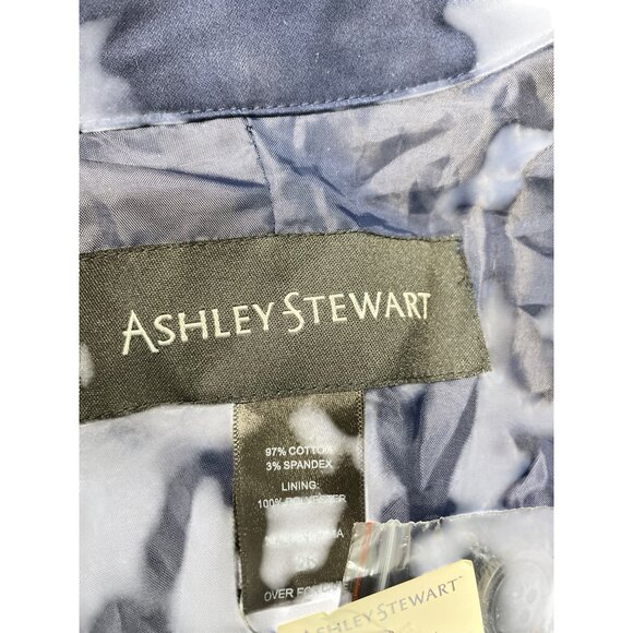 Ashley Stewart Womens Navy Blue trench peacock Coat Size 26 SKU 9250 - Picture 6 of 11